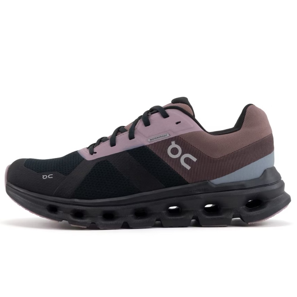 ON Cloudrunner Waterproof Athletic Running Comfort Sneakers Black/Grape Size 6.5